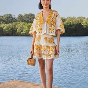 Off-White Aura Floral Mini Skirt